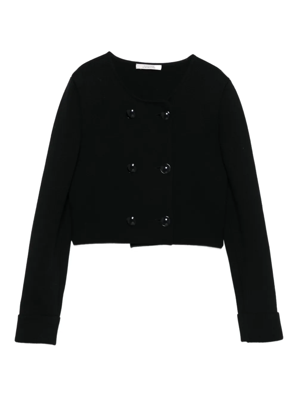 Dorothee Schumacher Vest met dubbele rij knopen en ronde hals Zwart