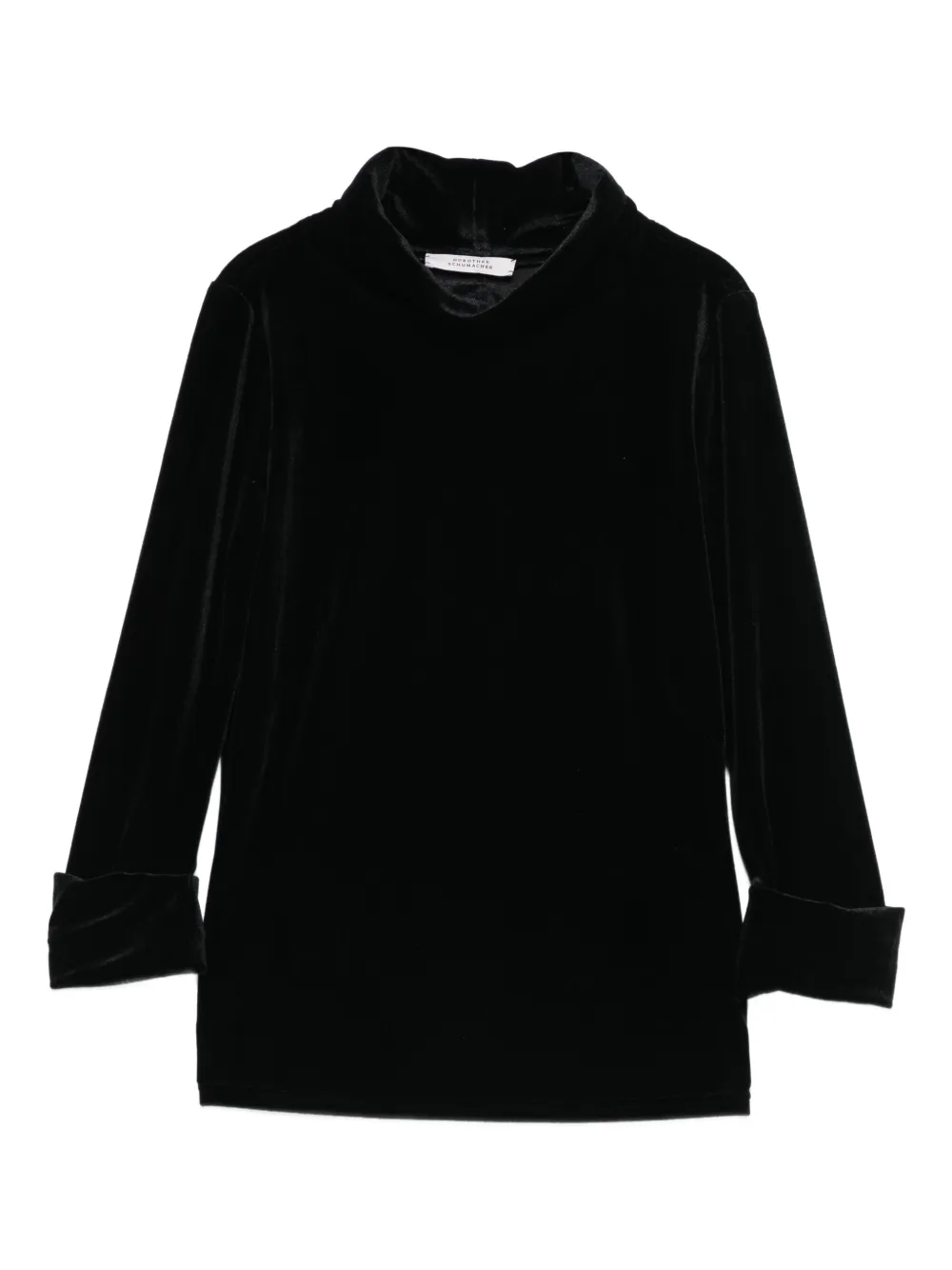 Dorothee Schumacher velvet turtleneck top | Black | Image 1