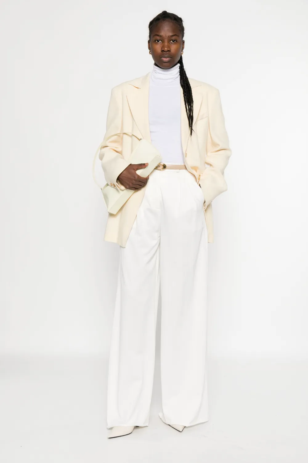 Dorothee Schumacher Long-sleeve Turtleneck Top In White