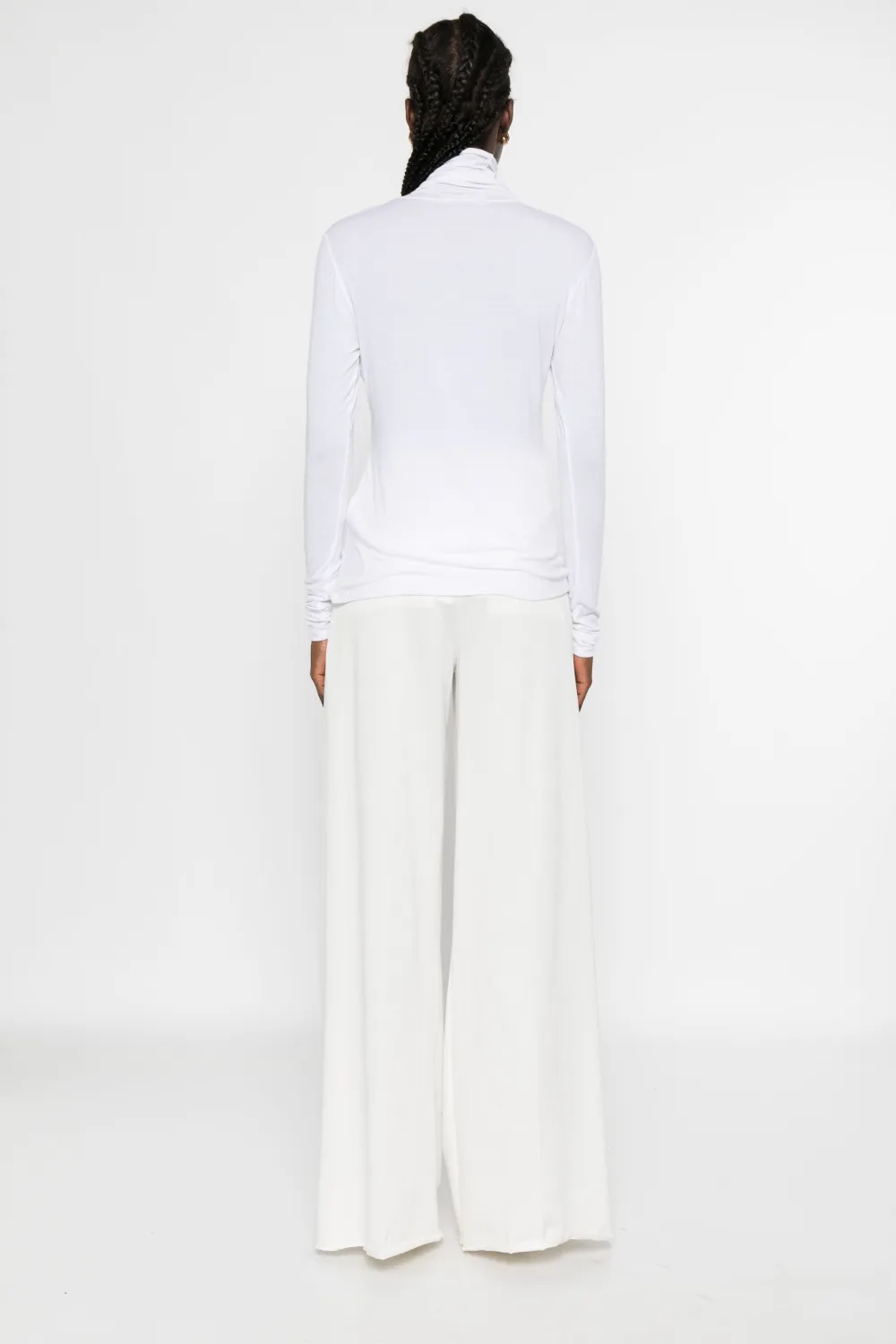Dorothee Schumacher Long-sleeve Turtleneck Top In White