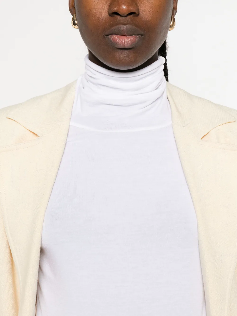 Dorothee Schumacher Long-sleeve Turtleneck Top In White