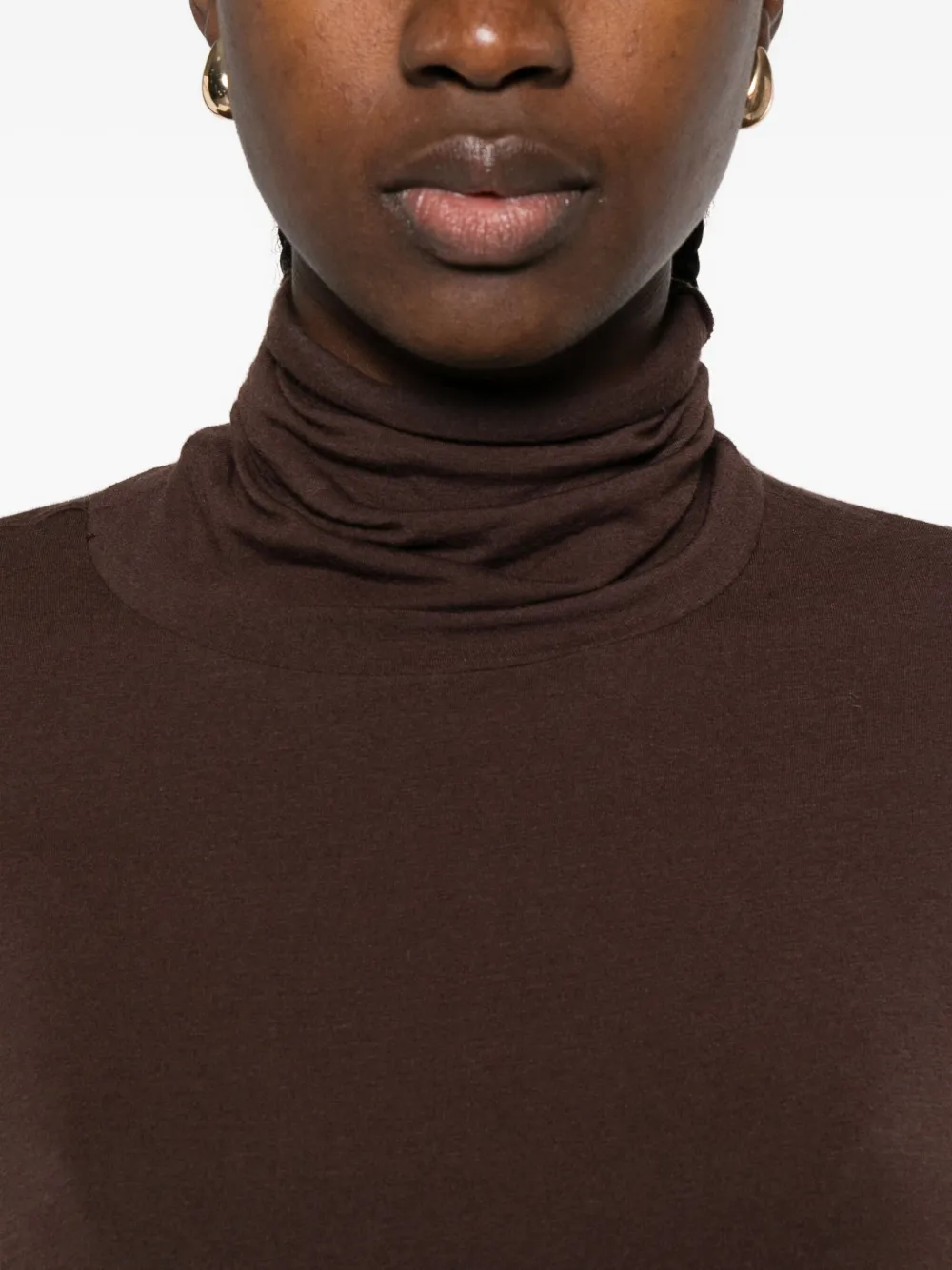 Dorothee Schumacher Top met col en lange mouwen Bruin