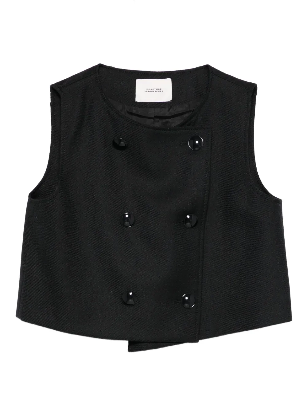 Dorothee Schumacher Wollen top met dubbele rij knopen Zwart
