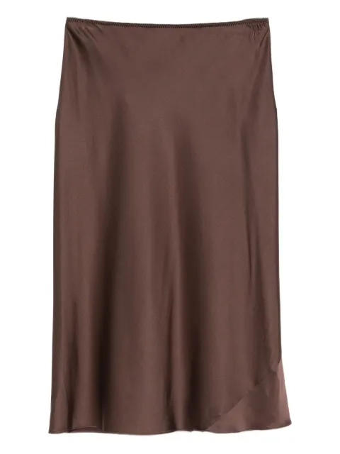 Dorothee Schumacher bias-cut satin midi skirt