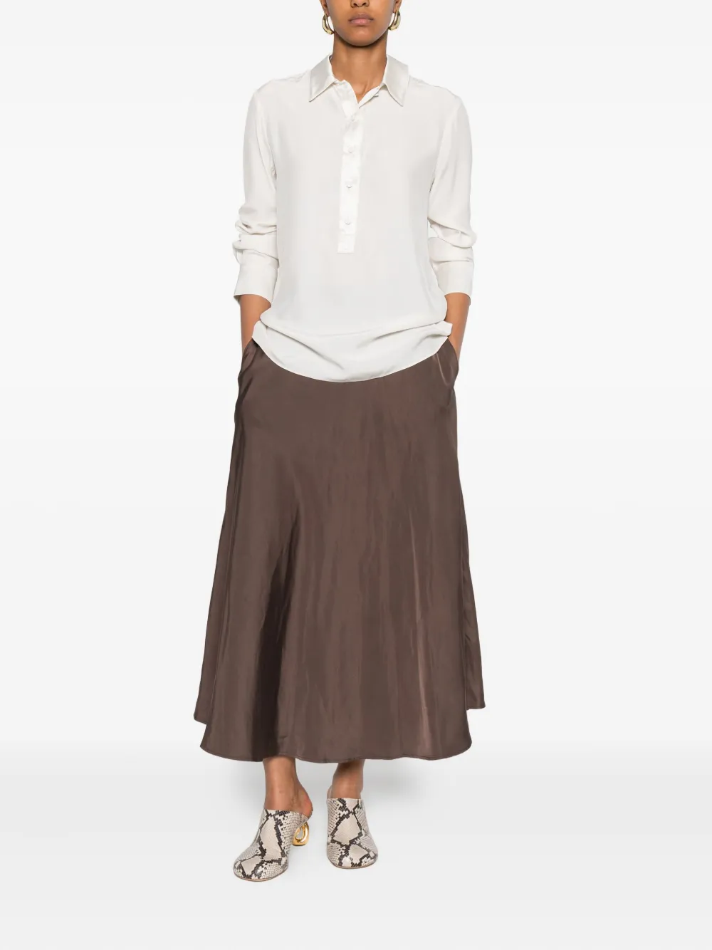 Dorothee Schumacher Zijde-satijnen blouse Wit