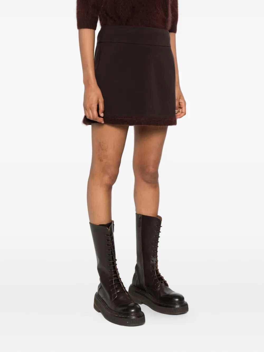 Dorothee Schumacher Mini-rok met afwerking met stiksel Bruin