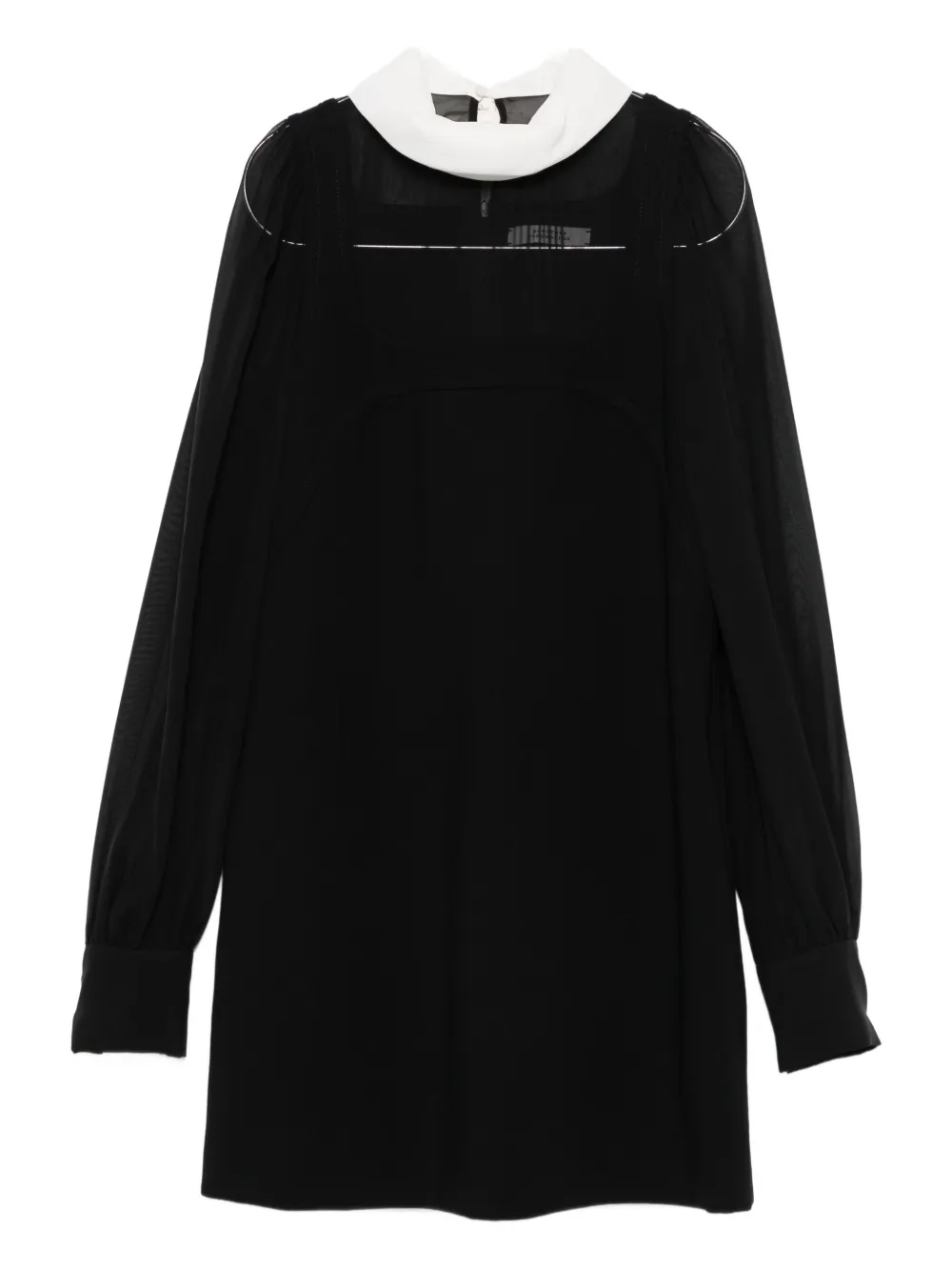 Dorothee Schumacher Collar-detail Mini Dress In Black