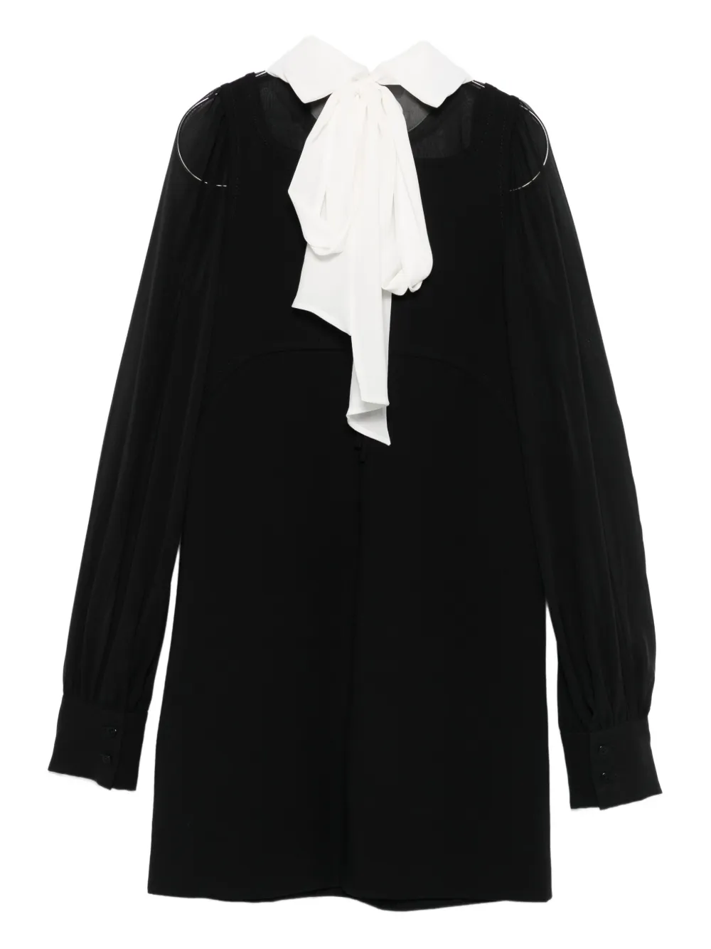 Dorothee Schumacher collar-detail mini dress - Zwart