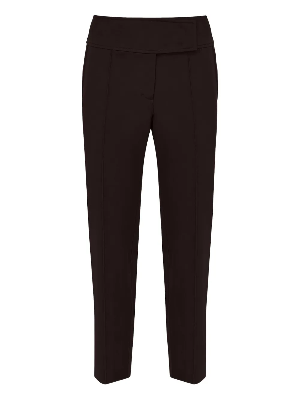 Dorothee Schumacher Emotional Essence Milano-stitch cigarette trousers | Brown | Image 1
