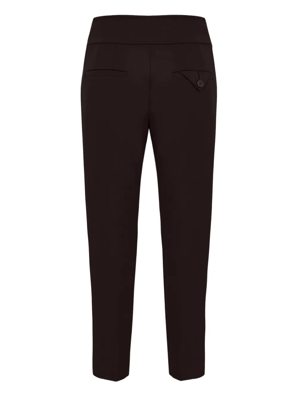 Dorothee Schumacher Emotional Essence Milano-stitch Cigarette Trousers In Brown