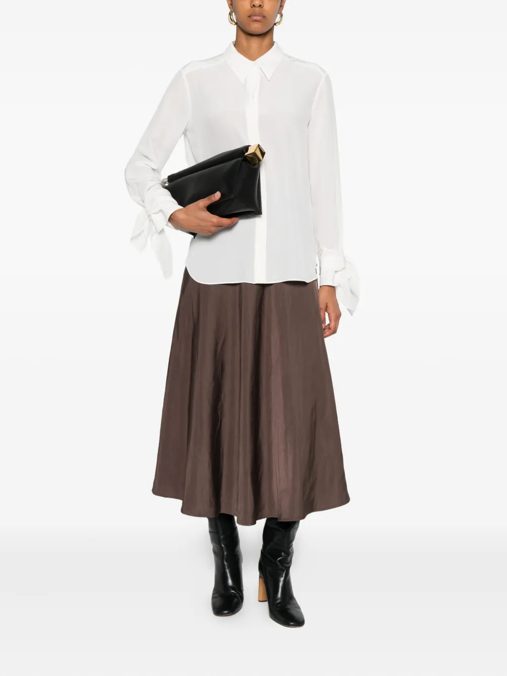 Dorothee Schumacher tie-cuff crepe top | Shirts | Image 2