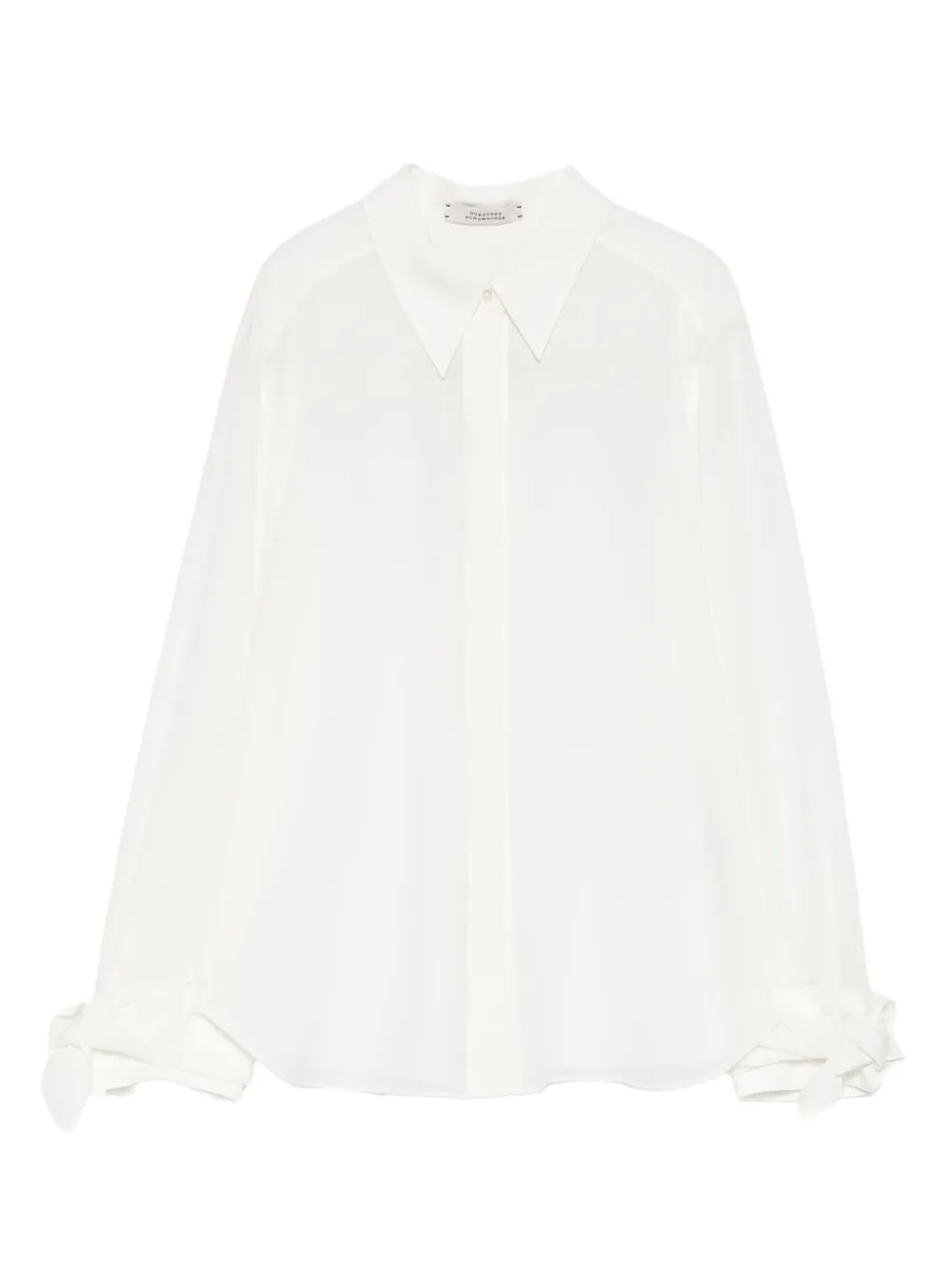 Dorothee Schumacher tie-cuff crepe top | White | Image 1