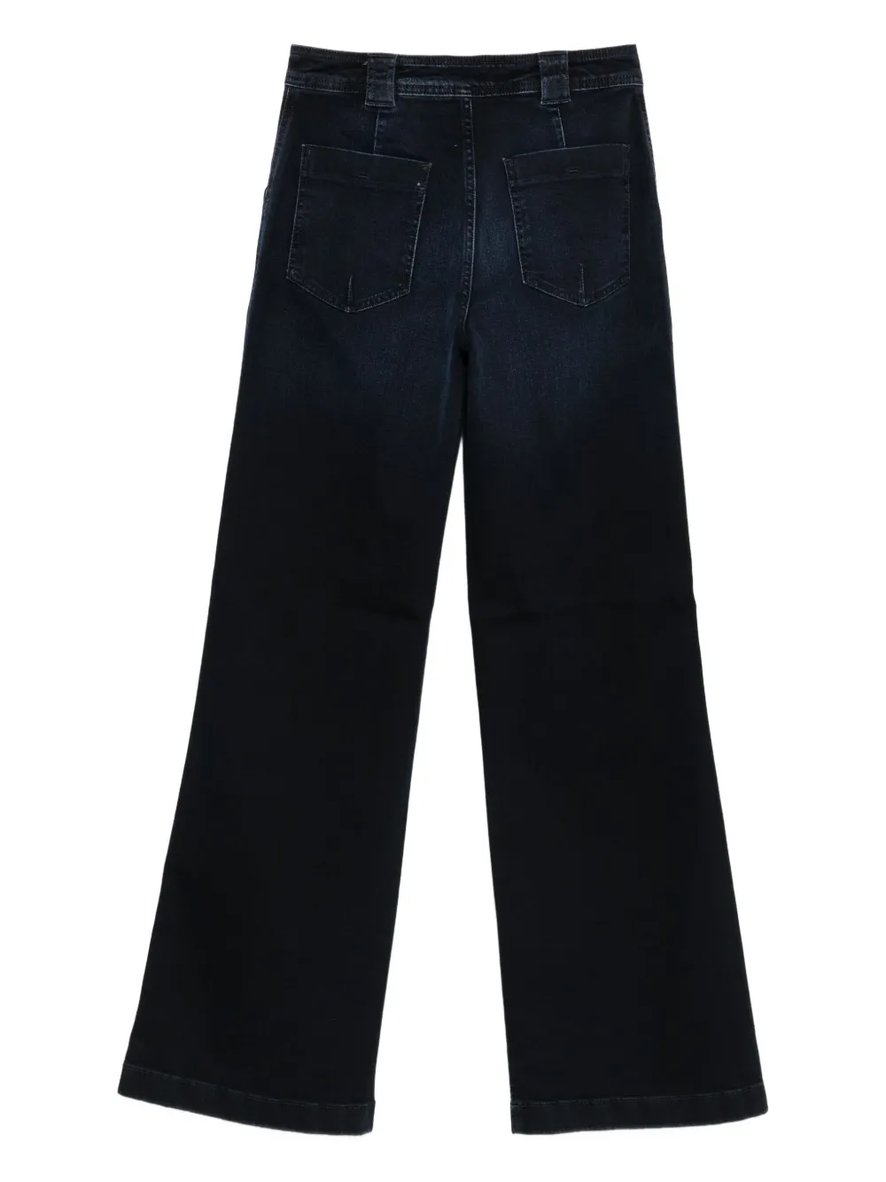 Closed patch-pocket wide-leg jeans Blauw