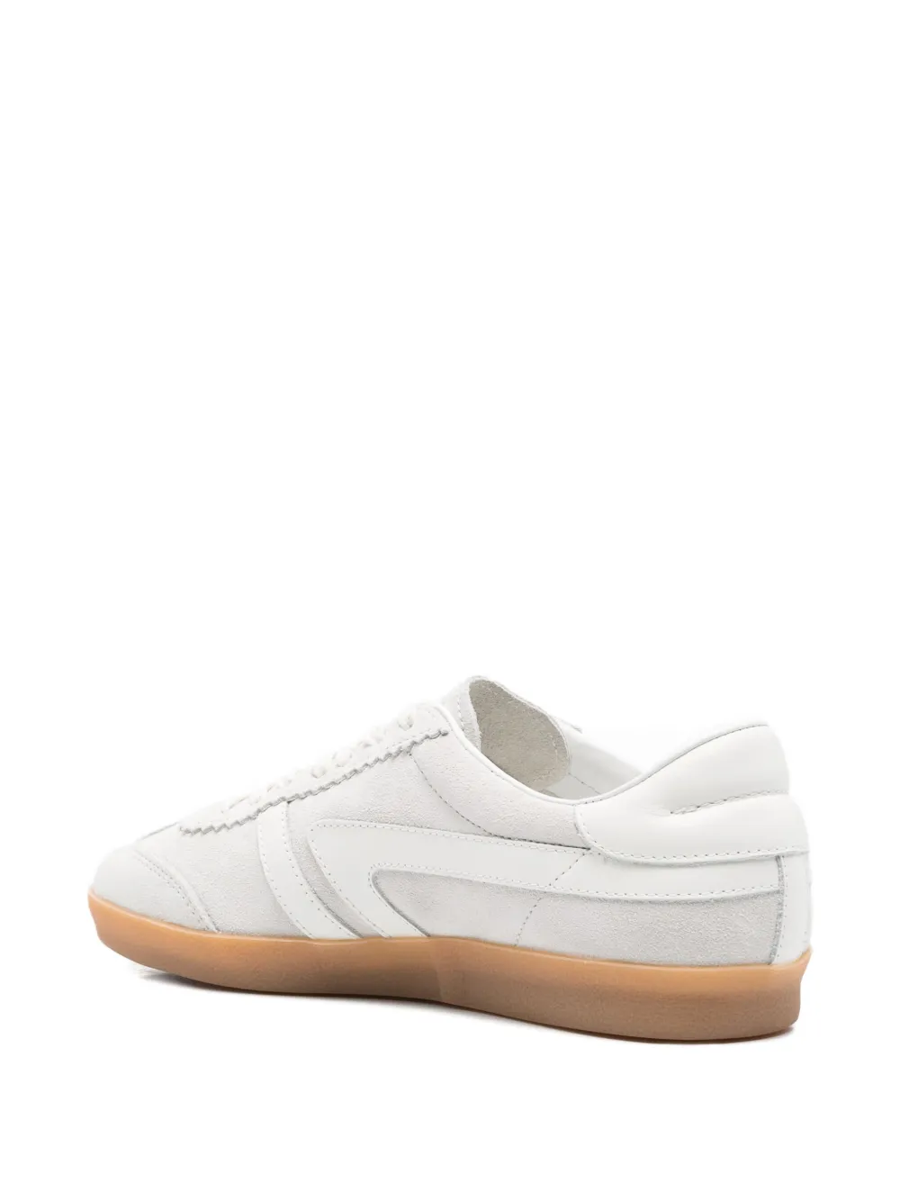 Closed suede leather sneakers Grey