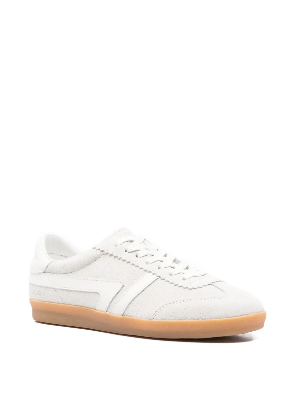 Closed suede leather sneakers Grey