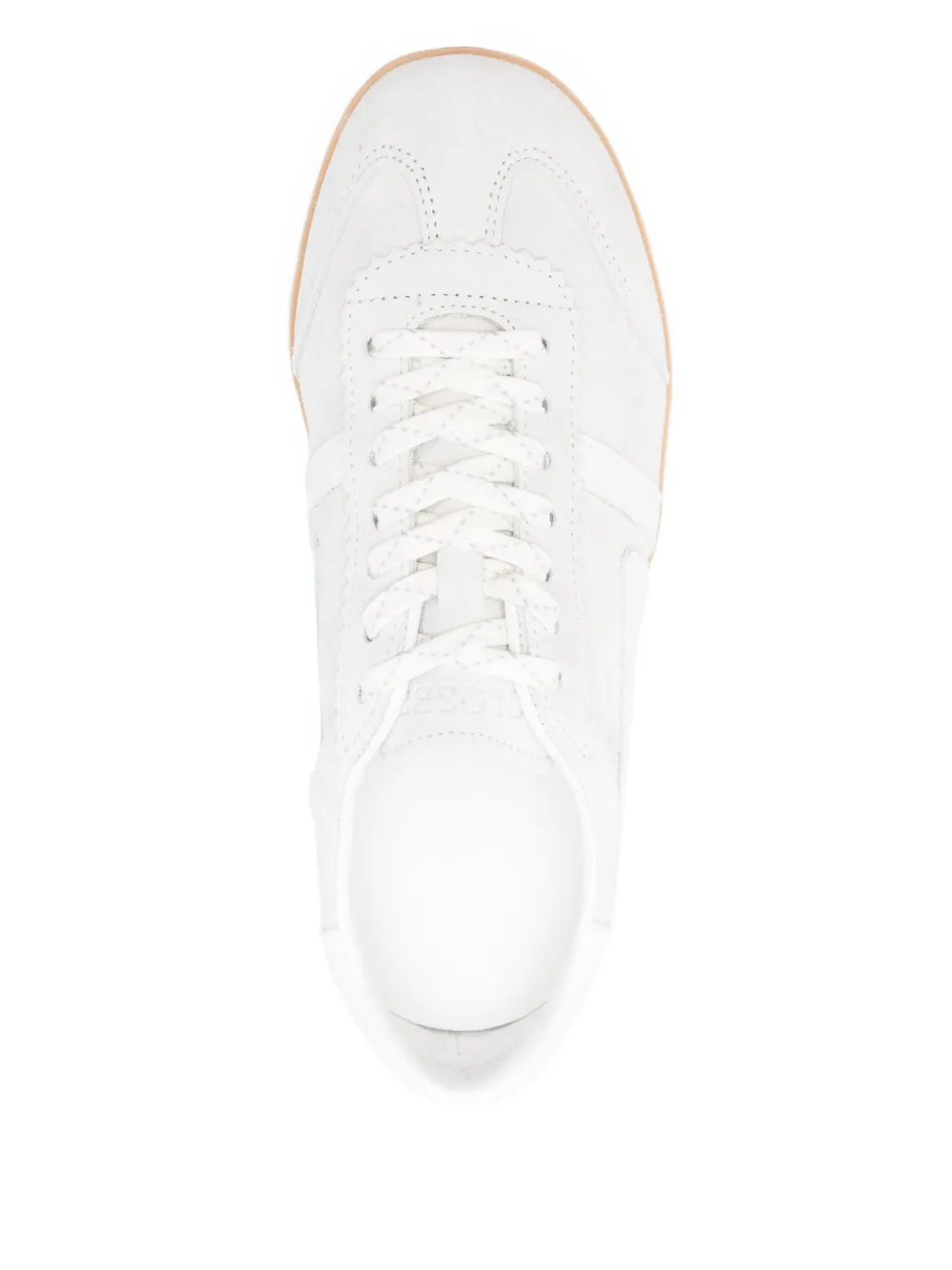 Closed suede leather sneakers Grey