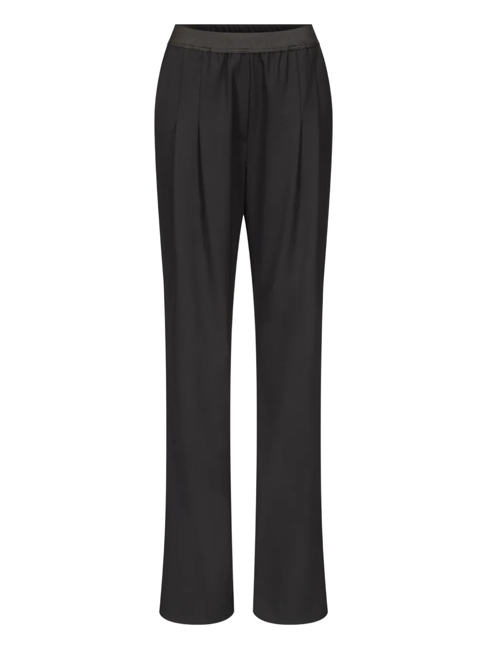 LouLou de Saison pleated elasticated-waist straight trousers | Black | Image 1