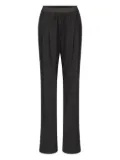 LouLou de Saison pleated elasticated-waist straight trousers - Black
