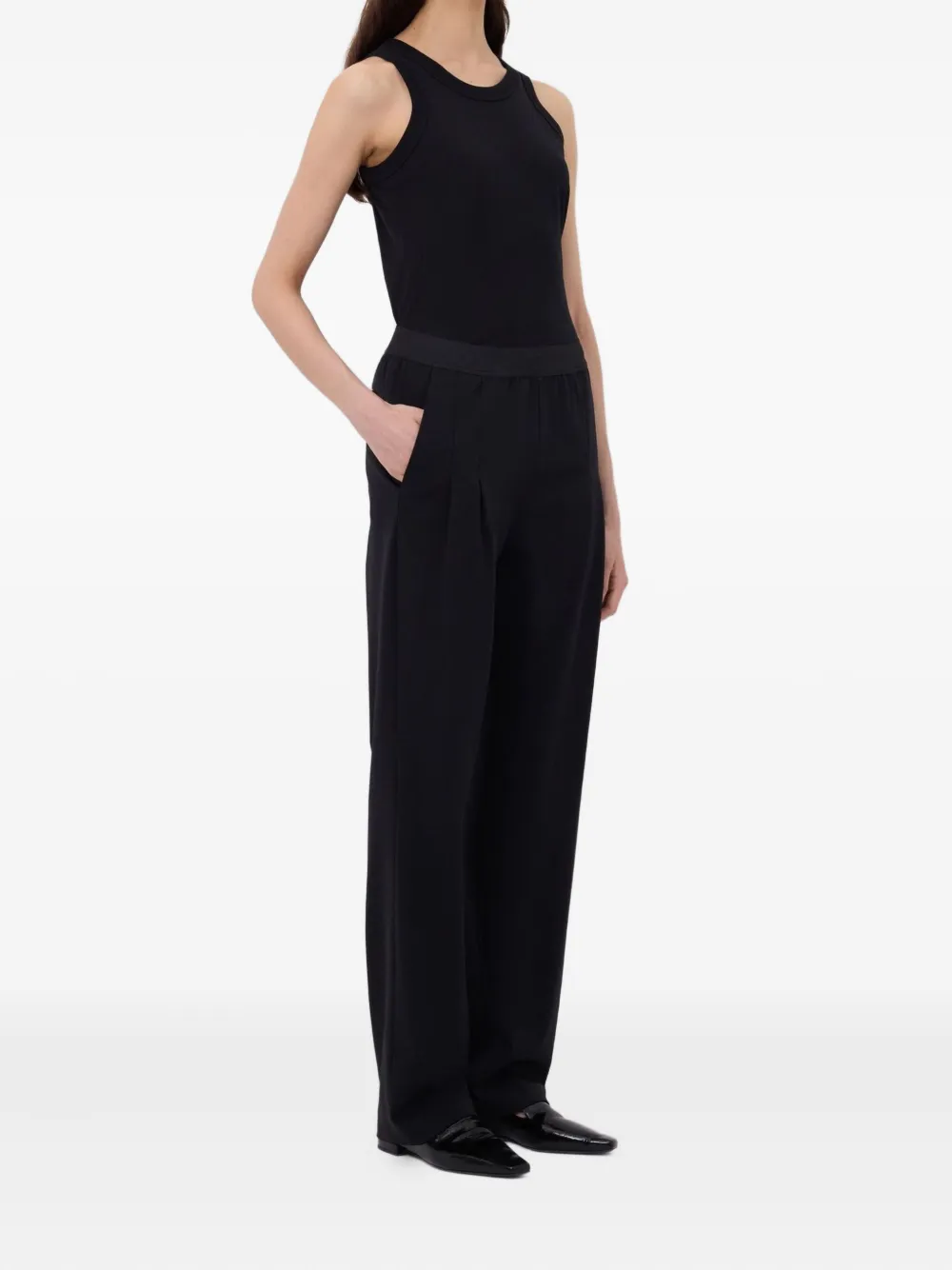 LouLou de Saison Broek met elastische taille Zwart