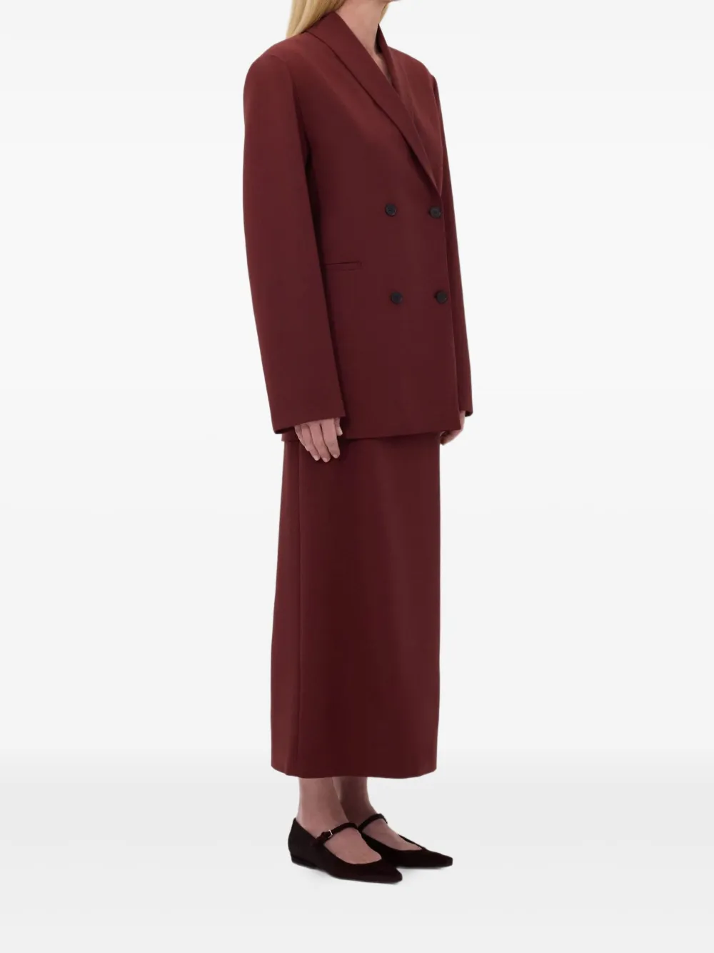 LouLou de Saison Blazer met dubbele rij knopen Rood