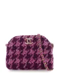 CHANEL Pre-Owned 2021-2025 CC Tweed Houndstooth Clutch On Chain crossbody bag - Purple