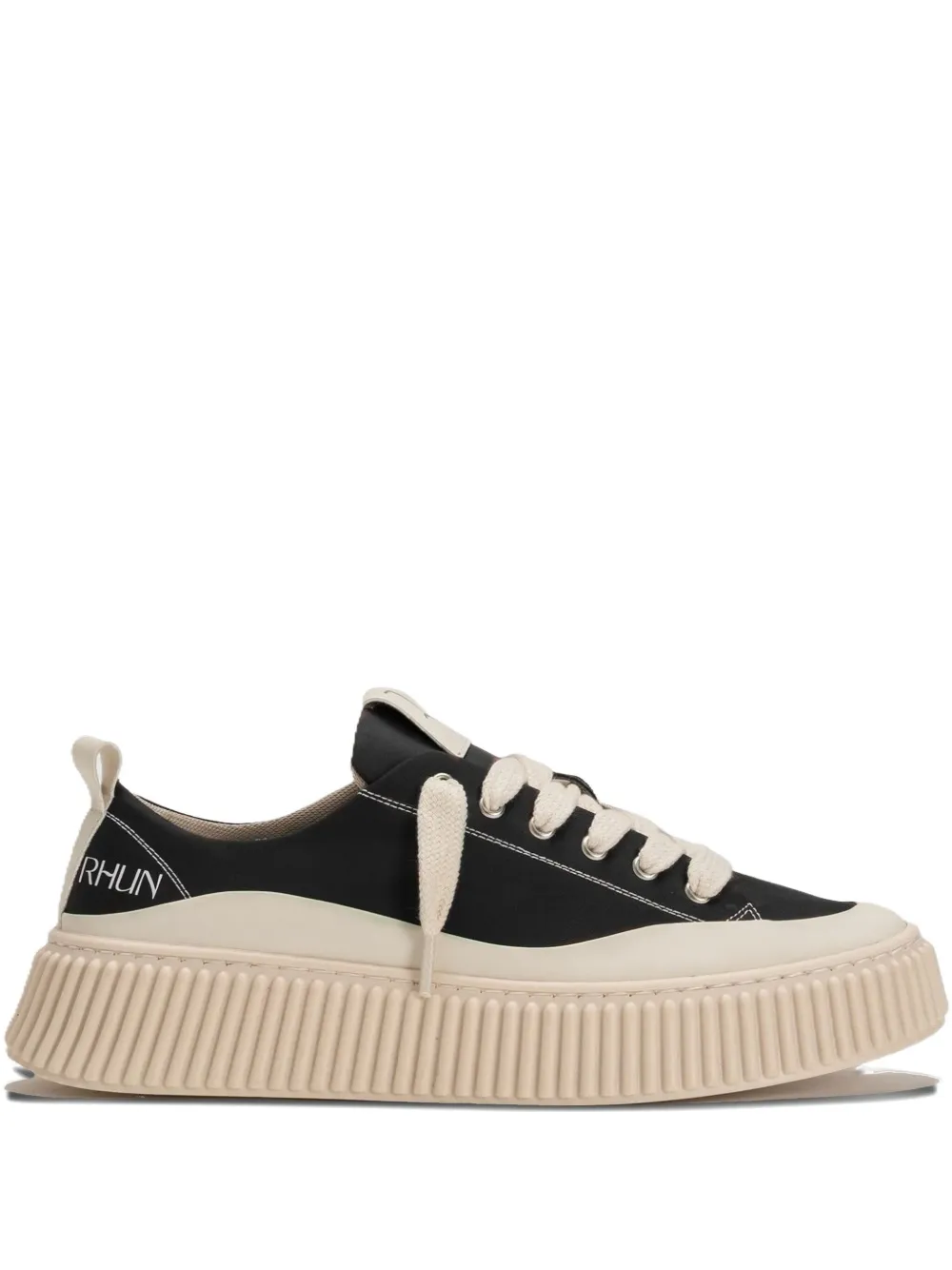 Rhun lace-up ridged-sole sneakers Black