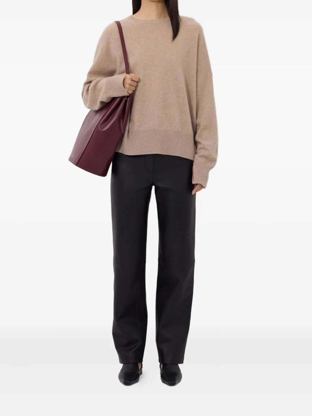LouLou de Saison Anaa crew-neck cashmere sweater Beige