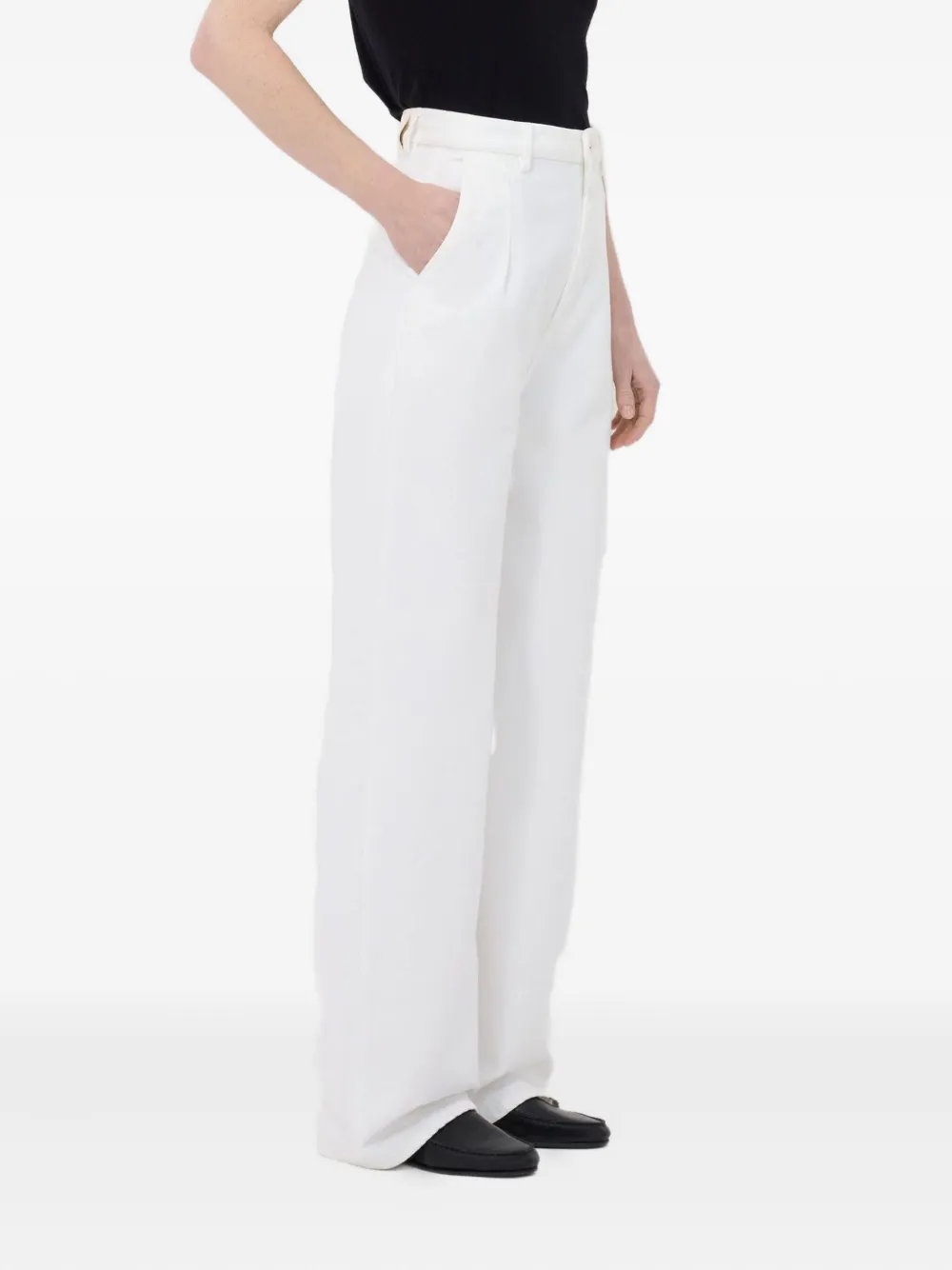 Loulou De Saison Side-pockets Wide-leg Jeans In White