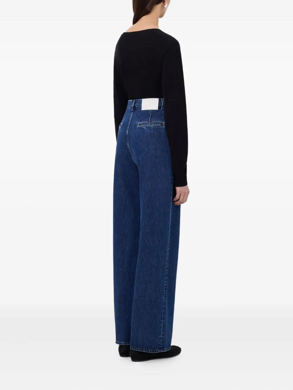 Loulou De Saison Pleated Wide-leg Jeans In Blue
