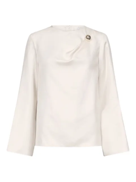 LouLou de Saison Azae draped metallic-ornament blouse