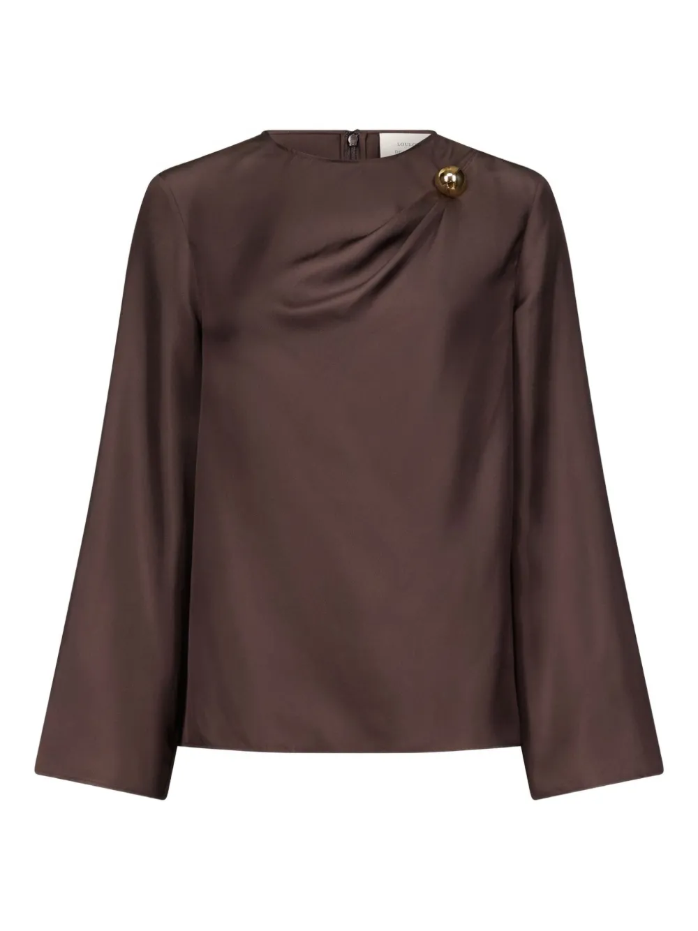 LouLou de Saison Azae gedrapeerde top Bruin