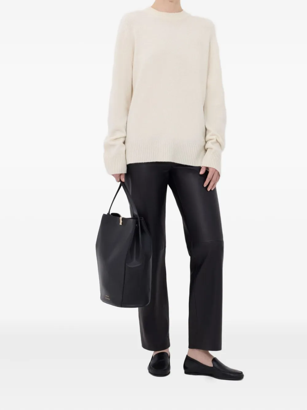LouLou de Saison Baltra ribbed-hem cashmere sweater Wit