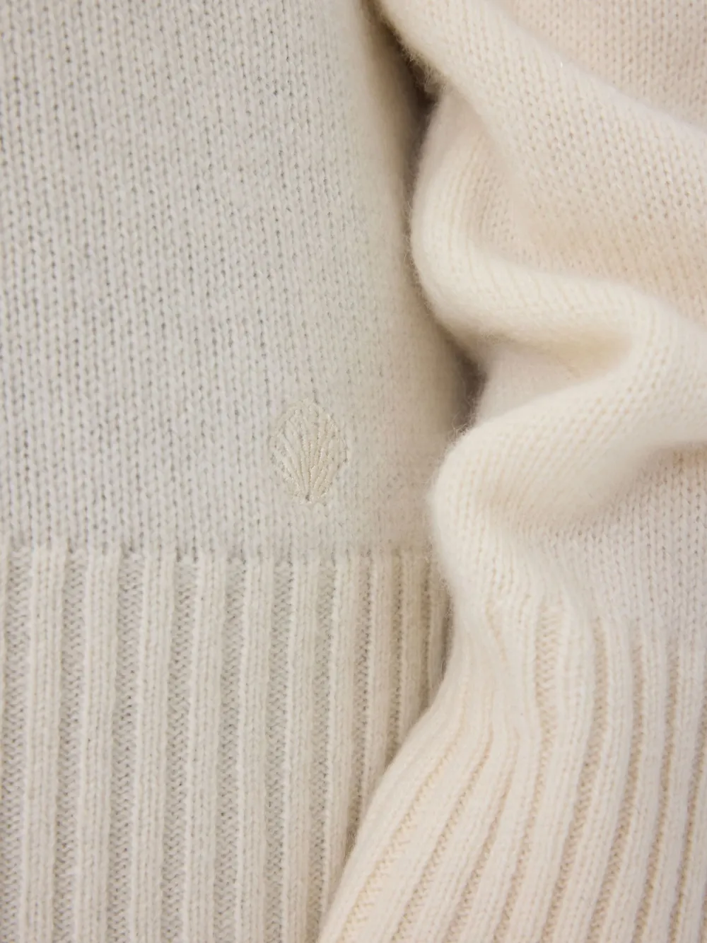 LouLou de Saison Baltra ribbed-hem cashmere sweater Wit