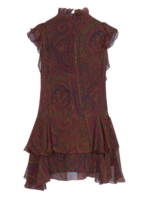 ETRO KIDS vestido con volantes y motivo de cachemira