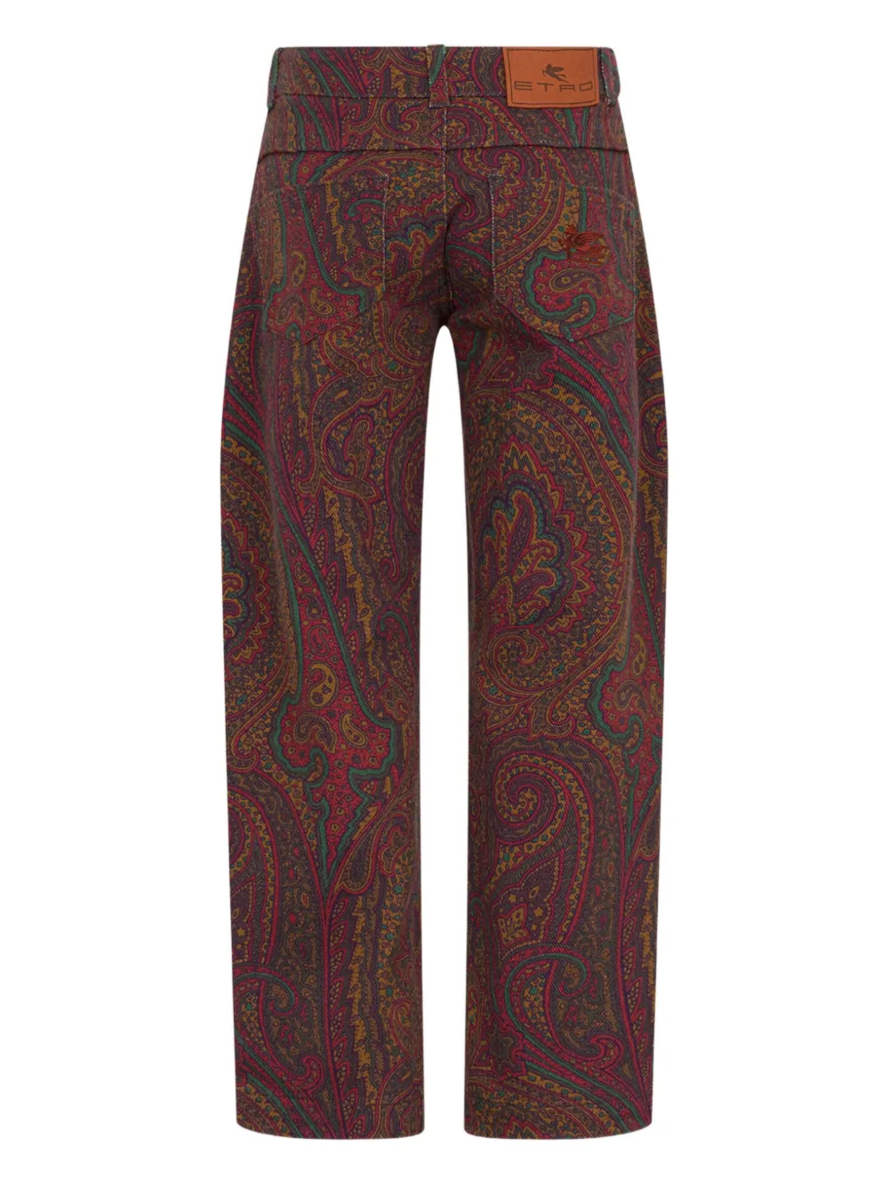 ETRO KIDS Jeans met paisley-print Rood