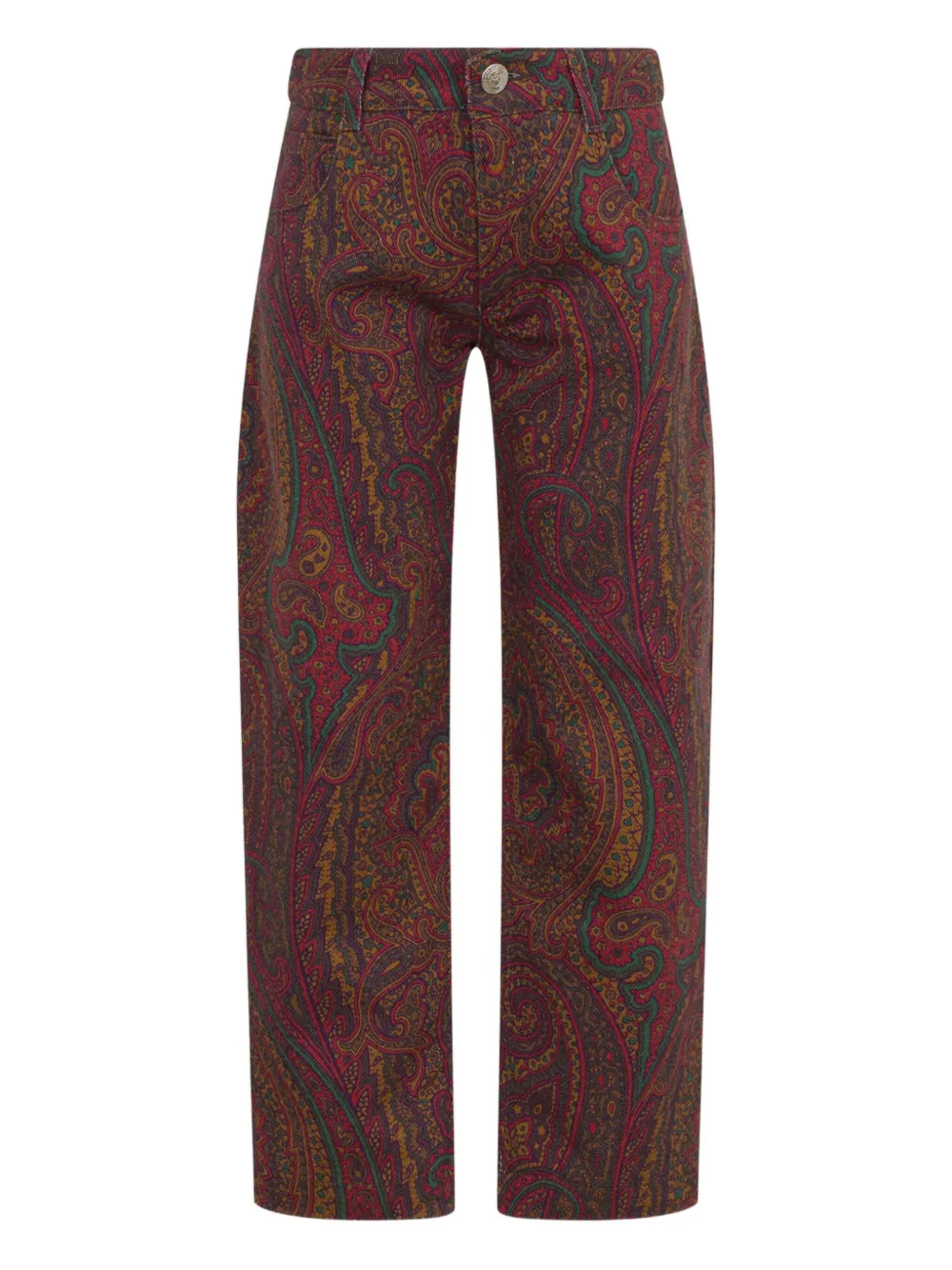 ETRO KIDS Jeans met paisley-print Rood
