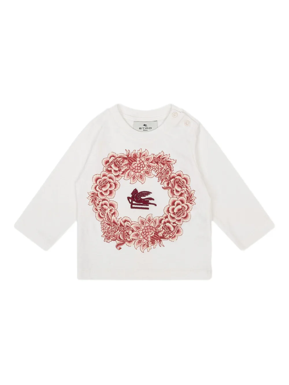 ETRO KIDS garland-print T-shirt Wit