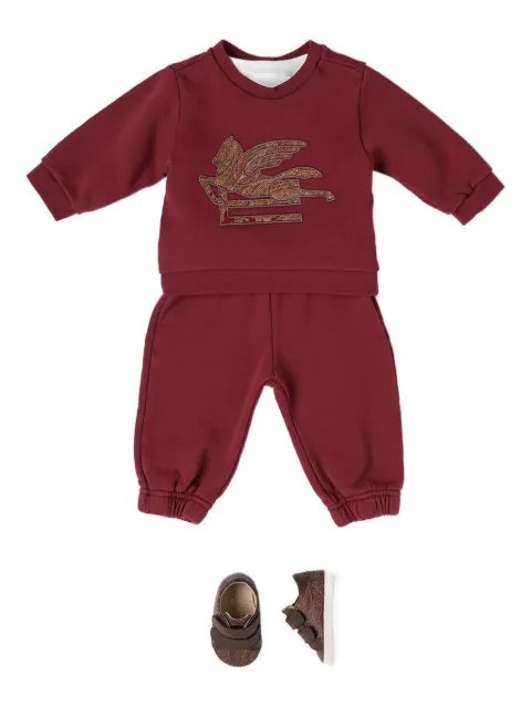 ETRO KIDS logo-embroidered joggers
