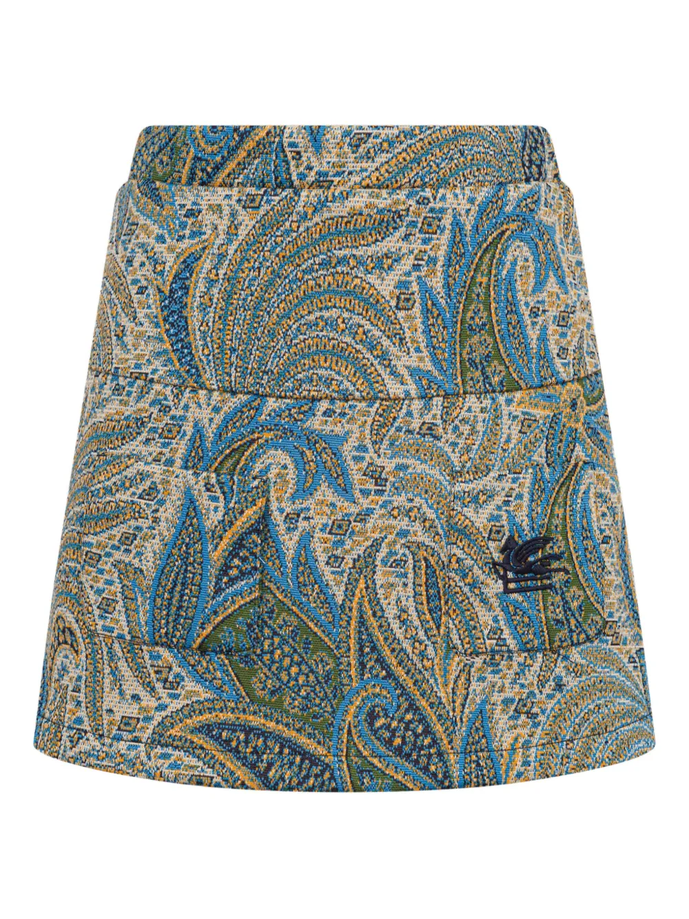 ETRO KIDS Paisley jacquard skirt Groen