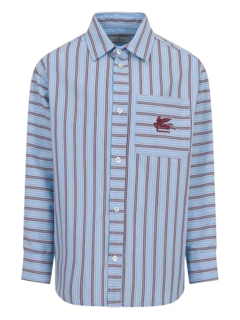 ETRO KIDS Peagaso-motif striped shirt