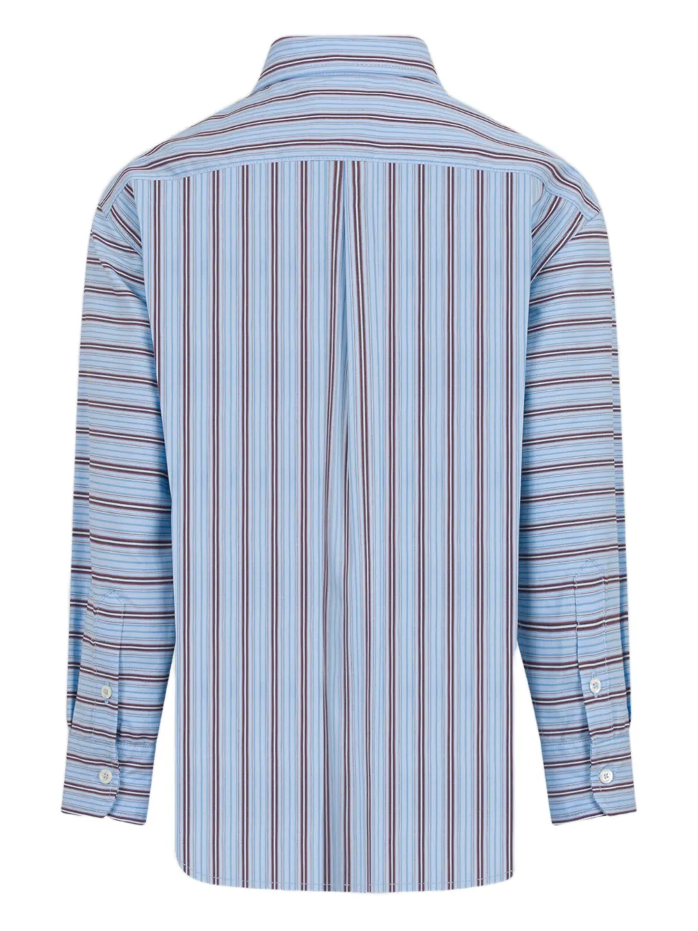 ETRO KIDS Gestreept shirt met Pegaso-patroon Blauw