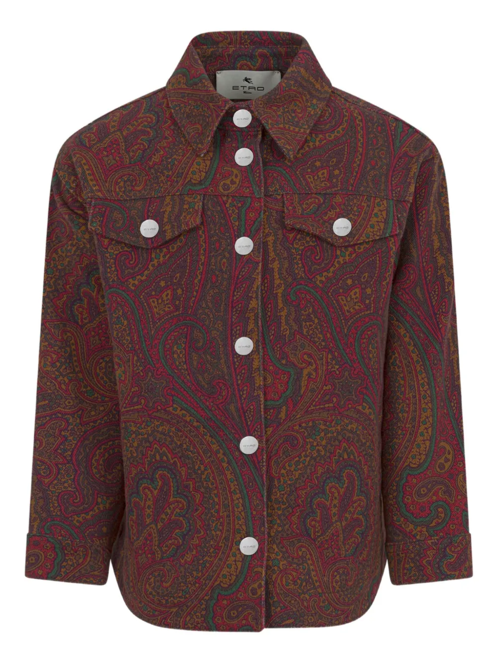 ETRO KIDS Spijkershirt met paisley-print Rood