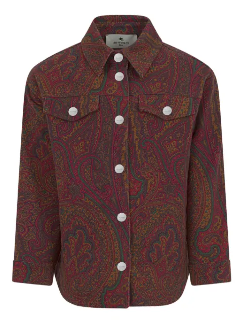 ETRO KIDS paisley denim shirt