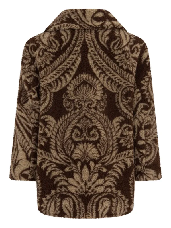 ETRO KIDS ペイズリーウールコート | ブラウン | FARFETCH JP