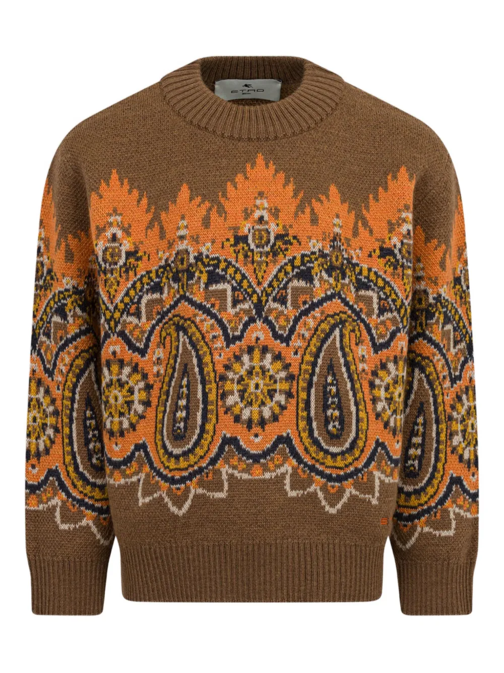 ETRO KIDS paisley jacquard sweater | Brown | Image 1