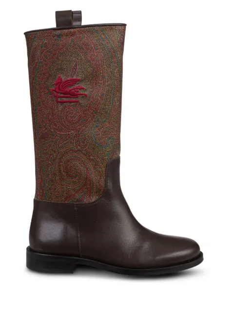 ETRO KIDS paisley jacquard boots