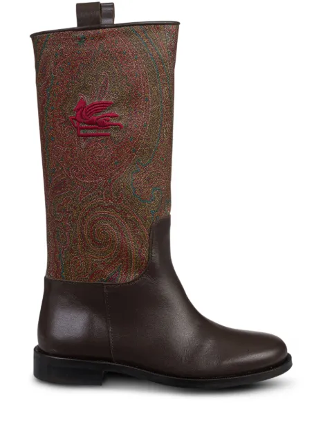 ETRO KIDS paisley jacquard boots