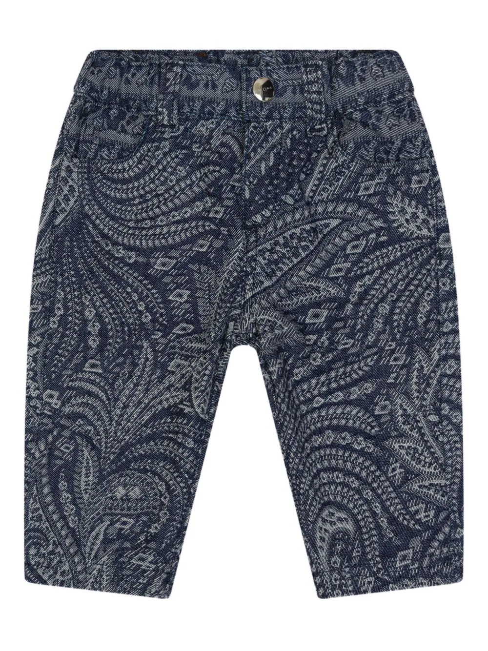 ETRO KIDS Jeans met paisley-print Blauw