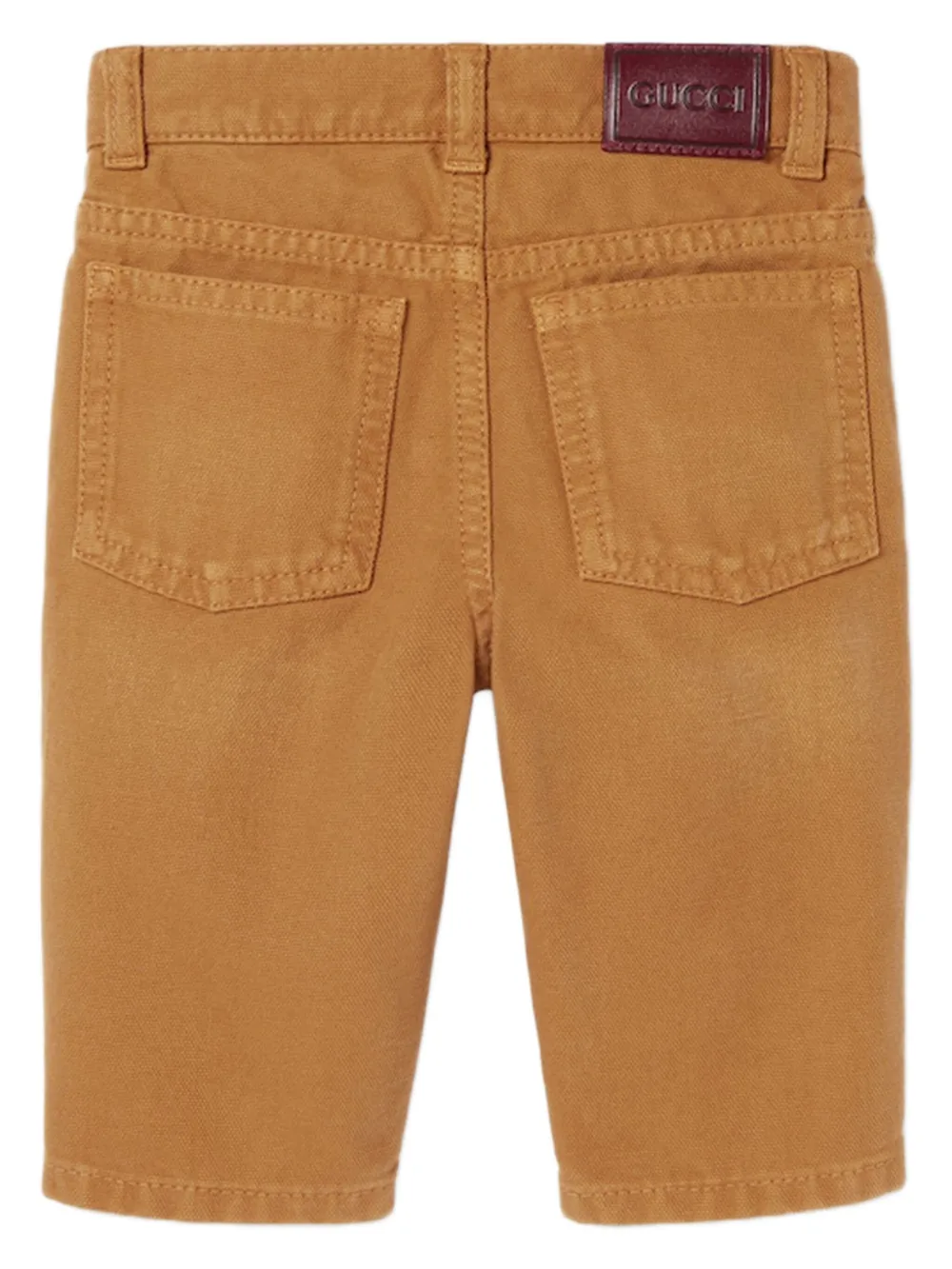 Gucci Kids Jeans met leren patch Geel