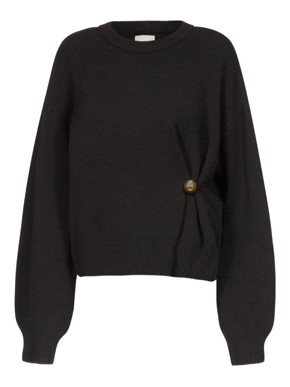 LouLou de Saison Bill gedrapeerde trui met metallic-ornament Zwart